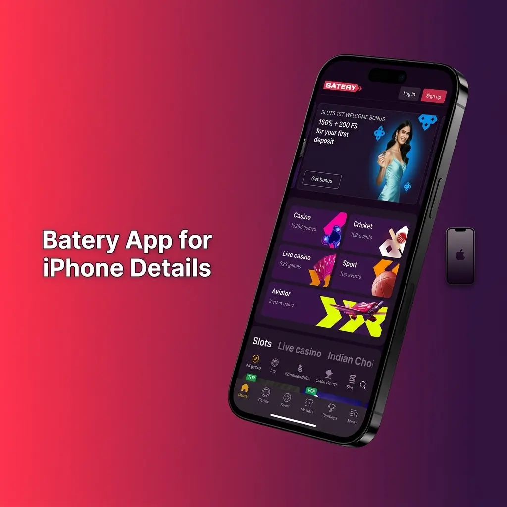 Batery iOS app interface on an iPhone, showing full platform access and system details.