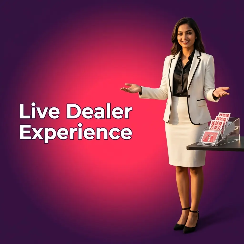 Professional live dealer streaming authentic casino table games like Roulette, Blackjack, and Teen Patti.