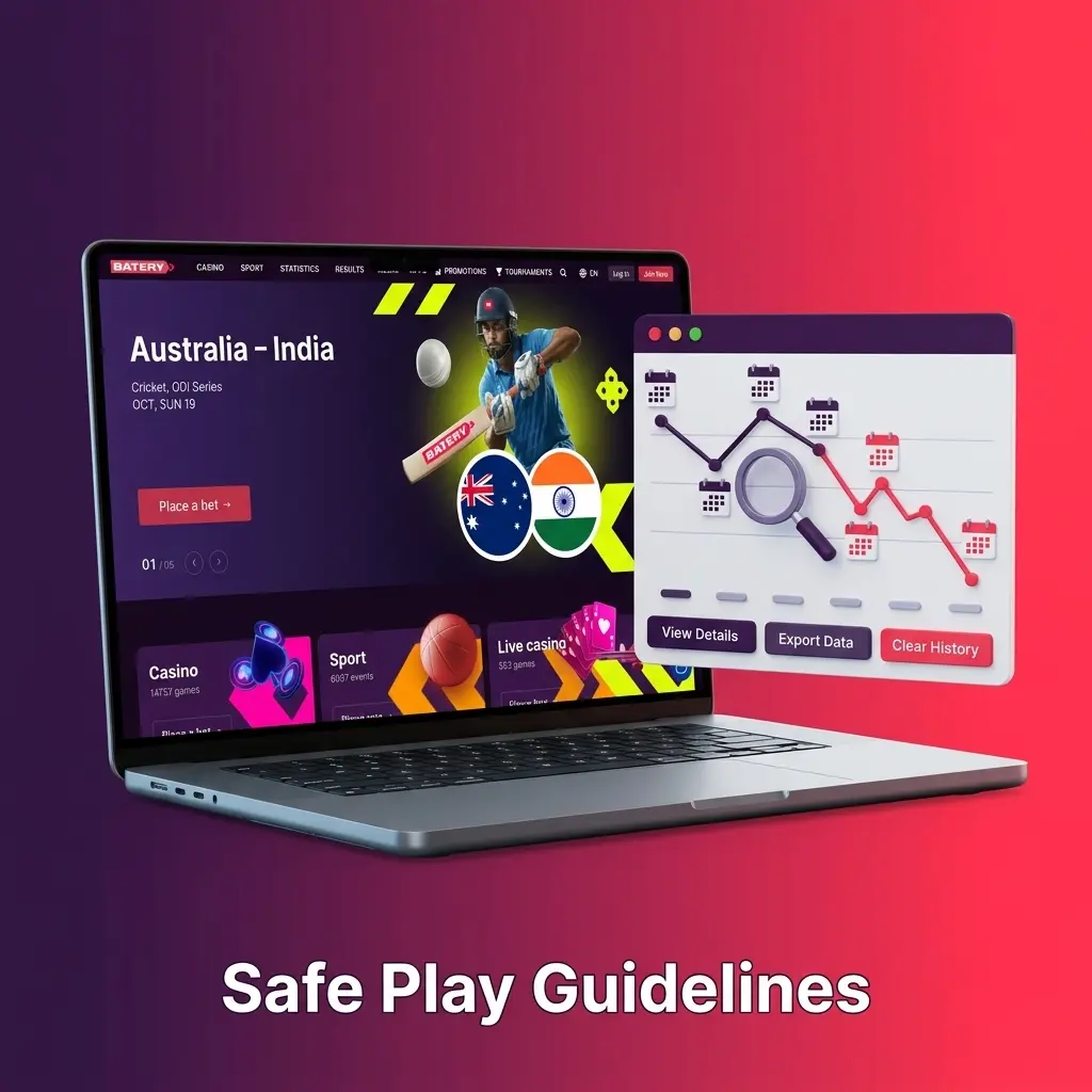 Safe play guidelines for responsible gaming, highlighting deposit limits, taking breaks, and betting as entertainment.